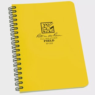 Rite in the Rain Field Notebook 353, 4 5/8 x 7, Yellow, notitieboek