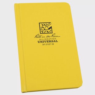 Rite in the Rain Hard Cover Book 370F-M, 4 1/4 x 6 3/4, Yellow, notitieboek