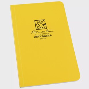 Rite in the Rain Universal Soft Cover Book 374, 4 5/8 x 7, Yellow, notitieboek