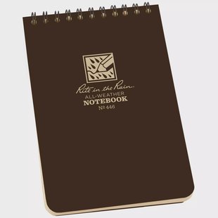Rite in the Rain Top Spiral Notebook 446, 4 x 6, Brown, notitieboekje