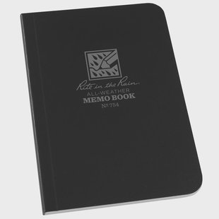 Rite in the Rain Soft Cover Book 754, 3 1/2 x 5, Black, notitieboekje