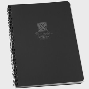 Rite in the Rain Side Spiral Notebook 773-LG 6 5/8 x 8 1/2, Black, Line Grid, notitieboek
