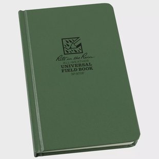 Rite in the Rain Universal Hard Cover Book 970F, 4 3/4 x 7 1/2, Green, notitieboek