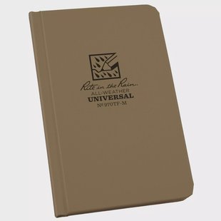 Rite in the Rain Hard Cover Book 970TF-M, 4 1/4 x 6 3/4, Tan, notitieboek