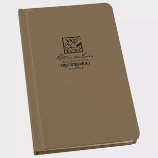 Rite in the Rain Universal Hard Cover Book 970TF, 4 3/4 x 7 1/2, Tan, notitieboek