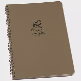 Rite in the Rain Side Spiral Notebook 973T-LG 6 5/8 x 8 1/2, Tan, Line Grid, notitieboek