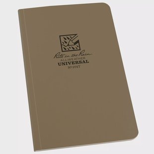 Rite in the Rain Universal Soft Cover Book 974T, 4 5/8 x 7, Tan, notitieboek