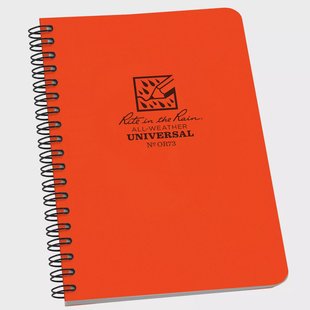 Rite in the Rain Universal Spiral Notebook OR73, 4 5/8 x 7, Orange, notitieboek