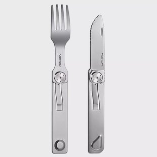Roxon 2-in-1 Folding Cutlery Set Knife & Fork C3 Stainless Steel, outdoorbestek