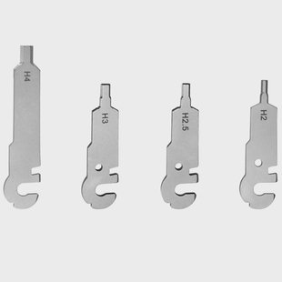 Roxon Flex FT06 2mm Hex Wrench, 2.5mm Hex Wrench, 3mm Hex Wrench, 4mm Hex Wrench, 4 vervangbare tools voor Flex-systeem