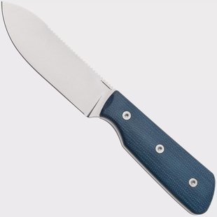 StraightLine Bigger Digger BDG-BC Stonewashed 14C28N, Blue Canvas Micarta, vaststaand mes