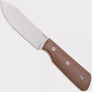 StraightLine Bigger Digger BDG-NC Stonewashed 14C28N, Natural Canvas Micarta, vaststaand mes