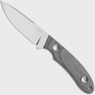 TRC Knives KOSMOS, TI-KOSM-BCM-ST, Satin RWL-34, Black Canvas Micarta, vaststaand mes
