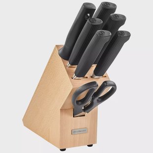 Wüsthof Partner 1091870801 Natural, 8-delige messenset inclusief messenblok