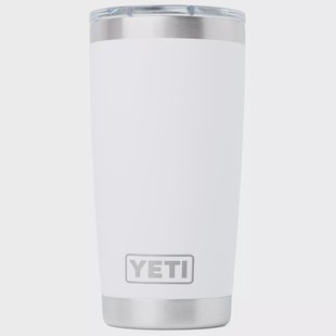 Yeti Rambler Tumbler Cup 20oz Mag Slider Lid, White, thermosbeker met deksel, 591 ml