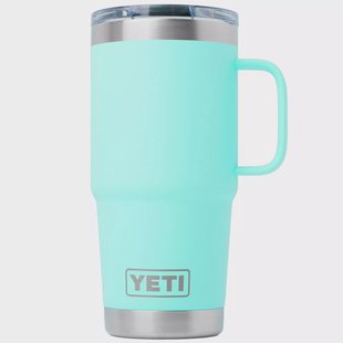 Yeti Rambler Travel Mug 20oz Stronghold Lid, Seafoam, thermos reismok met deksel, 591 ml