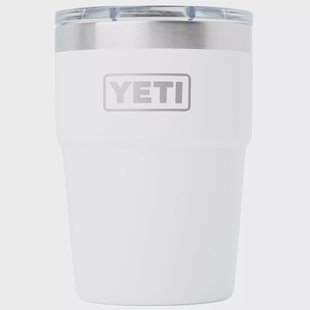 Yeti Rambler Stackable Cup 16oz Mag Slider Lid, White, stapelbare thermosbeker met deksel, 473 ml