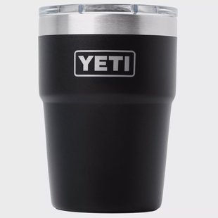 Yeti Rambler Stackable Cup 16oz Mag Slider Lid, Black, stapelbare thermosbeker met deksel, 473 ml