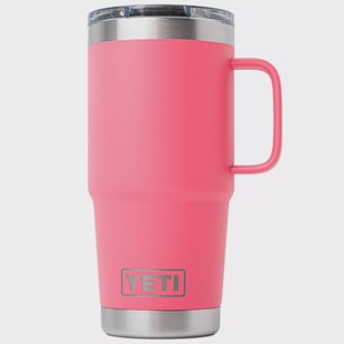 Yeti Rambler Travel Mug 20oz Stronghold Lid, Tropical Pink, thermos reismok met deksel, 591 ml