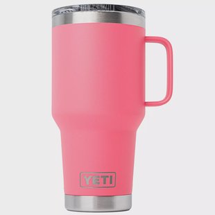 Yeti Rambler Travel Mug 30oz Stronghold Lid, Tropical Pink, thermos reismok met deksel, 887 ml