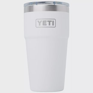Yeti Rambler Stackable Cup 20oz Mag Slider Lid, White, stapelbare thermosbeker met deksel, 591 ml