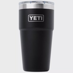 Yeti Rambler Stackable Cup 20oz Mag Slider Lid, Black, stapelbare thermosbeker met deksel, 591 ml