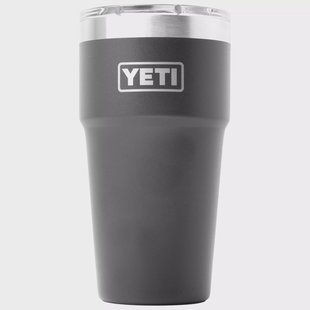 Yeti Rambler Stackable Cup 20oz Mag Slider Lid, Charcoal Grey, stapelbare thermosbeker met deksel, 591 ml