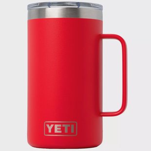 Yeti Rambler Stackable Mug 2.0 24oz Mag Slider Lid, Rescue Red, stapelbare thermosmok met deksel, 710 ml
