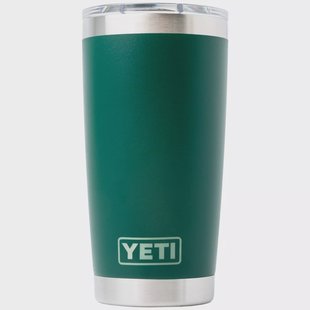 Yeti Rambler Tumbler Cup 20oz Mag Slider Lid, Black Forest Green, thermosbeker met deksel, 591 ml