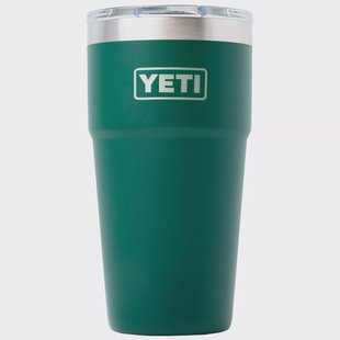 Yeti Rambler Stackable Cup 20oz Mag Slider Lid, Black Forest Green, stapelbare thermosbeker met deksel, 591 ml