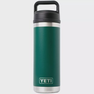 Yeti Rambler Bottle 18oz Chug Cap, Black Forest Green, thermosfles met drinkdop, 532 ml