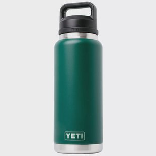 Yeti Rambler Bottle 36oz Chug Cap, Black Forest Green, thermosfles met drinkdop, 1L