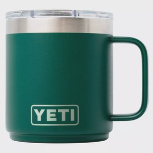 Yeti Rambler Stackable Mug 10oz Mag Slider Lid, Black Forest Green, stapelbare thermosmok met deksel, 295 ml