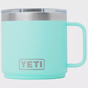Yeti Rambler Stackable Mug 2.0 14oz Mag Slider Lid, Seafoam, stapelbare thermosmok met deksel, 414 ml