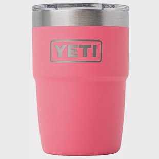 Yeti Rambler Stackable Cup 8oz Mag Slider Lid, Tropical Pink, stapelbare thermosbeker met deksel, 237 ml