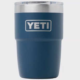 Yeti Rambler Stackable Cup 8oz Mag Slider Lid, Navy Blue, stapelbare thermosbeker met deksel, 237 ml