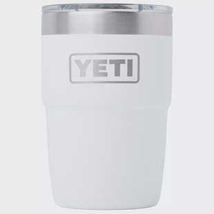 Yeti Rambler Stackable Cup 8oz Mag Slider Lid, White, stapelbare thermosbeker met deksel, 237 ml