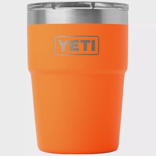Yeti Rambler Stackable Cup 16oz Mag Slider Lid, King Crab Orange, stapelbare thermosbeker met deksel, 473 ml