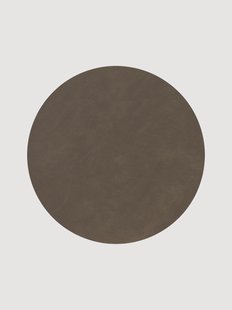Ronde leren placemats Nupo, 2-delig