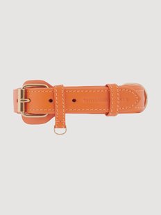 Handgemaakte leren hondenhalsband Amber