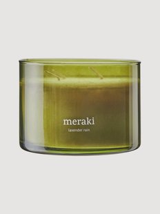 3-lonts geurkaars Lavender Rain (Geranium, Eucalyptus, Patchouli)