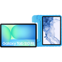 Samsung Galaxy Tab S10 FE 10,9 inch 128GB Wifi en 5G Grijs EE + Kids Cover Blauw