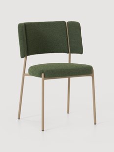 Gestoffeerde boucl&eacute; eetkamerstoelen Samantha, 2-delig