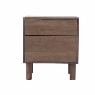 Giga Meubel Nachtkastje Liana - Bruin - Mangohout - 50x38x57cm