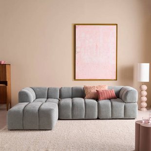 NOUS Living 3-zitsbank met hocker Nobu