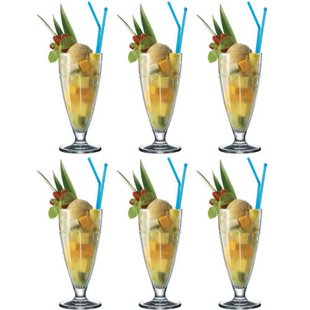 Bormioli Rocco IJscoupe - Sorbetglazen - Milkshake glas - Rock Bar - 380 ml - 6 stuks