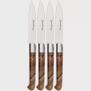 Laguiole en Aubrac Sauveterre 4S1C11NOI, Walnut, 4-delige steakmessenset