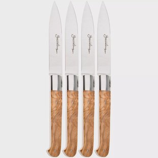 Laguiole en Aubrac Sauveterre 4S1C11OLI, Olive Wood, 4-delige steakmessenset