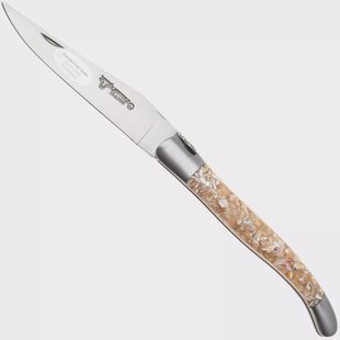 Laguiole en Aubrac L0212IIFFCQT, Sandvik 12C27, Trocha Shell zakmes, 12 cm