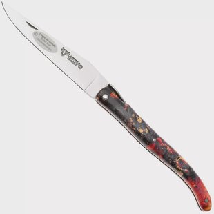 Laguiole en Aubrac Cosmos, Secret Garden Primrose L0512UIHPRLSU, Sandvik 12C27, Fire Elder Burl zakmes, 12 cm